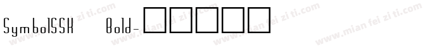 SymbolSSK Bold字体转换